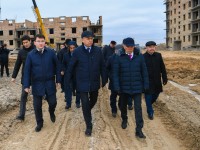 Түркістанда жаңа әкімшілік іскерлік орталықтағы құрылыс жұмыстары қарқынды