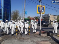 Шымкенттегі ірі сауда орындарының аумағында дезинфекция жұмыстары жүргізілуде