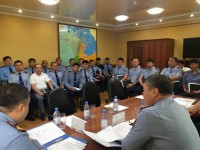 Полиция департаменті бастығының орынбасары Құрманбек Сахов маңызды жиналыс өткізді