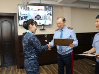 Полиция генерал-майоры Мұрат Қабденов спортшы полицейлерді жеңістерімен құттықтап марапаттады